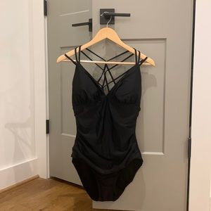 Black one piece swimsuit